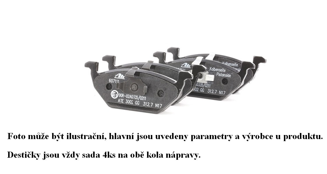 Doštičky Octavia 1+2/ Fabia 1+2, superb 1 zadné - jpgroup