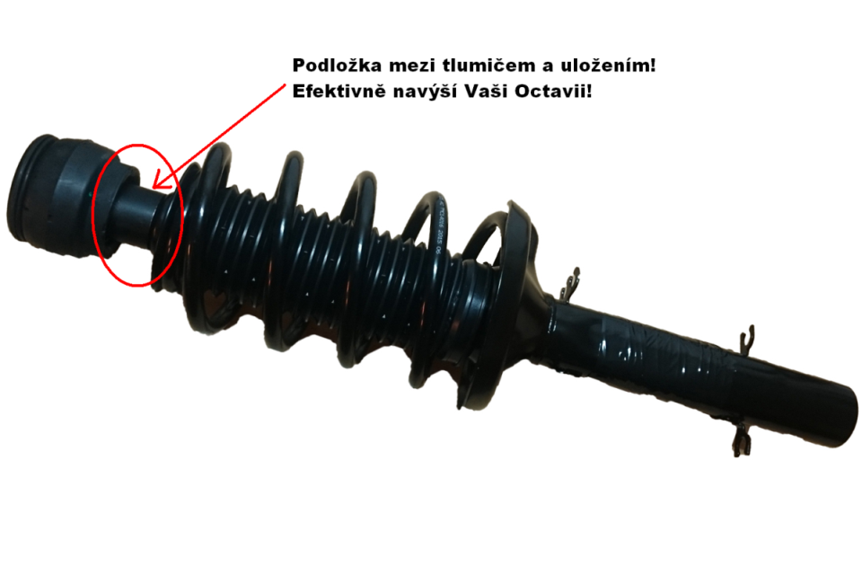 Podložky pod tlmiče Octavia 1 - 25mm predné (pár)