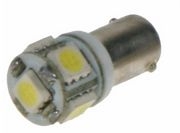 LED žiarovka 12V s päticou BA9s biela 5LED/3SMD