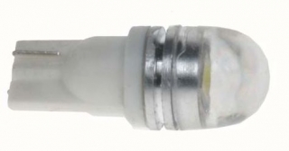 LED žiarovka 12V T10 biela 1LED/3SMD so šošovkou