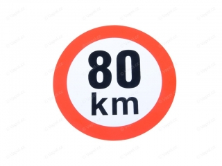 Samolepka rýchlosť 80 km, priemer 150 mm