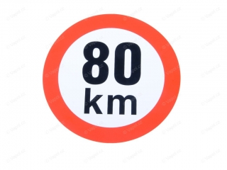 Samolepka rýchlosť 80 km, priemer 200 mm