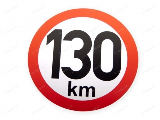 Samolepka rýchlosť 130 km, priemer 150 mm