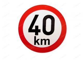 Samolepka rýchlosť 40 km, priemer 200 mm
