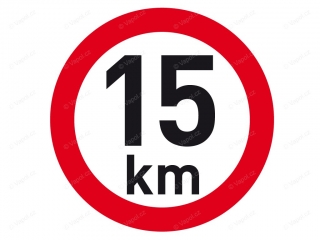 Samolepka reflexná rýchlosť 15 km, priemer 200 mm