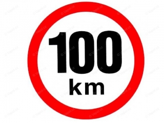 Samolepka reflexná rýchlosť 100 km, priemer 150 mm