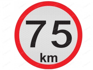 Samolepka reflexná rýchlosť 75 km, priemer 200 mm